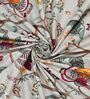 Ice Blue Floral 144 TC Cotton King Size  King Size Bedsheet With 2 Pillow Cover