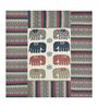 Green Elephant Print 144 TC Cotton Size Double  Bedsheet With 2 Pillow Cover