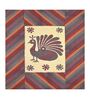 Plum Peacock Print 144 TC Cotton Size Double  Bedsheet With 2 Pillow Cover