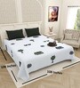 Blue Traditional print 144 TC Cotton King Size  Bedsheet With 2 Pillow Cover