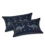 White And Blue Floral 144 TC Cotton King Size  Bedsheet With 2 Pillow Cover