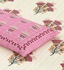 Cream Floral 144 TC Cotton King Size  Bedsheet With 2 Pillow Cover