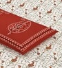 Red Traditional print 144 TC Cotton King Size  Bedsheet With 2 Pillow Cover