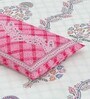 Blue Traditional print 144 TC Cotton King Size  Bedsheet With 2 Pillow Cover