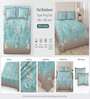 Green Floral print 144 TC Cotton King Size  Bedsheet With 2 Pillow Cover