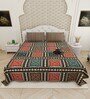 Green And Red Traditional print 144 TC Cotton King Size  Bedsheet With 2 Pillow Cover