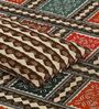 Green And Red Traditional print 144 TC Cotton King Size  Bedsheet With 2 Pillow Cover