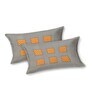 Orange Traditional print 144 TC Cotton King Size  Bedsheet With 2 Pillow Cover