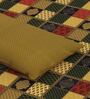 Yellow Traditional print 144 TC Cotton King Size  Bedsheet With 2 Pillow Cover