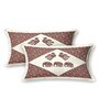 Cream And Brown Traditional 144 TC Cotton King Size  King Size Bedsheet With 2 Pillow Cover