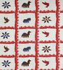 Red Traditional print 144 TC Cotton King Size  Bedsheet With 2 Pillow Cover