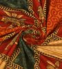 Orange Traditional print 144 TC Cotton King Size  Bedsheet With 2 Pillow Cover