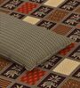 Beige Traditional print 144 TC Cotton King Size  Bedsheet With 2 Pillow Cover