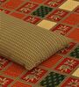 Orange Traditional print 144 TC Cotton King Size  Bedsheet With 2 Pillow Cover