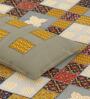 Yellow Traditional print 144 TC Cotton King Size  Bedsheet With 2 Pillow Cover