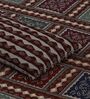 Grey Traditional print 144 TC Cotton King Size  Bedsheet With 2 Pillow Cover