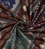 Grey Traditional print 144 TC Cotton King Size  Bedsheet With 2 Pillow Cover