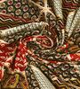Brown And Red Traditional print 144 TC Cotton King Size  Bedsheet With 2 Pillow Cover
