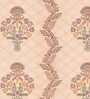 Peach Block Print  144 TC Cotton King Size  Bedsheet With 2 Pillow Cover