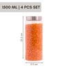 Homely Stainless Containers 1500 ML Long(4pcs Set)