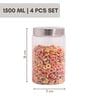 Homely Stainless Containers 1500 ML Short (4pcs Set)