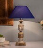 Homesake  Bedside Table Lamp, Retro Style Mango Natural Wood Pyramid Table Lamp with Khadi Fabric Shade, Nightstand Mini Desk Lamps for Bedroom, Living Room, Baby Room, Bookcase SET OF 2