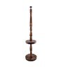 Accent Khadi Cotton Shade Shelf Floor Lamp With Wood Base