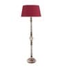 Homesake Classic Twister Antique White Finish Wooden Floor Lamp With Red Shade
