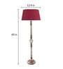Homesake Classic Twister Antique White Finish Wooden Floor Lamp With Red Shade