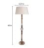 Droplet Khadi Cotton Shade Club Floor Lamp With Wood Base