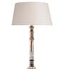 Droplet Khadi Cotton Shade Club Floor Lamp With Wood Base