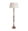 Droplet Khadi Cotton Shade Club Floor Lamp With Wood Base