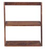Birch Plywood Floating Book Shelf Cum Display Unit in Walnut Finish
