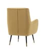 Homey Velvet Lounge Chair In Yellow Colour