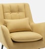 Homey Velvet Lounge Chair In Yellow Colour