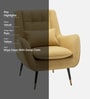 Homey Velvet Lounge Chair In Yellow Colour