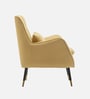 Homey Velvet Lounge Chair In Yellow Colour