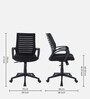 Honda Low Back Ergonomic Chair in Black Colour