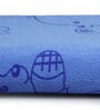 Honey Bear Microfibre Bath Towel in Blue Colour