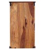 Sheesham Wood Cabinet Wall Shelf with Glass Door in Honey Finish