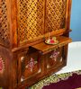 Honey finish Solid Sheesham Wooden Temple