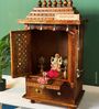 Honey finish Solid Sheesham Wooden Temple