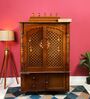 Honey finish Solid Sheesham Wooden Temple