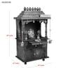 Honey finish Solid Sheesham Wooden Temple