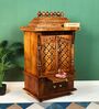 Honey finish Solid Sheesham Wooden Temple