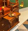Honey finish Solid Sheesham Wooden Temple