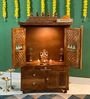 Honey finish Solid Sheesham Wooden Temple