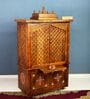 Honey finish Solid Sheesham Wooden Temple