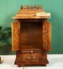 Honey finish Solid Sheesham Wooden Temple