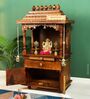 Honey finish Solid Sheesham Wooden Temple